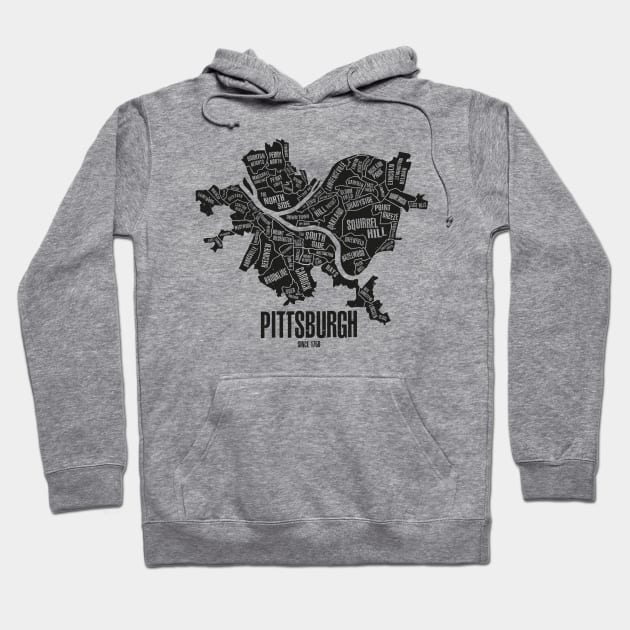 Pittsburgh Neighborhoods Hoodie by ObiPatricKenobi